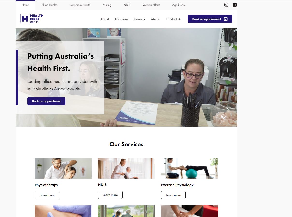 Rebrand of Health First Group Website