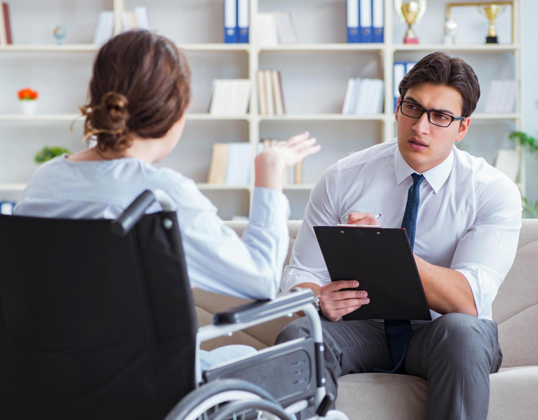 Patient Visiting Psychotherapist To Deal With Consequences Of Tr